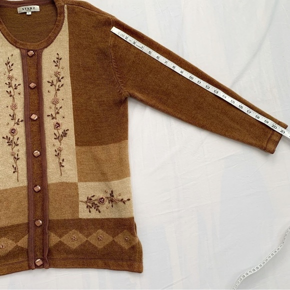 #093 Vintage Angora Wool grandma sweater size L - Picture 8 of 14